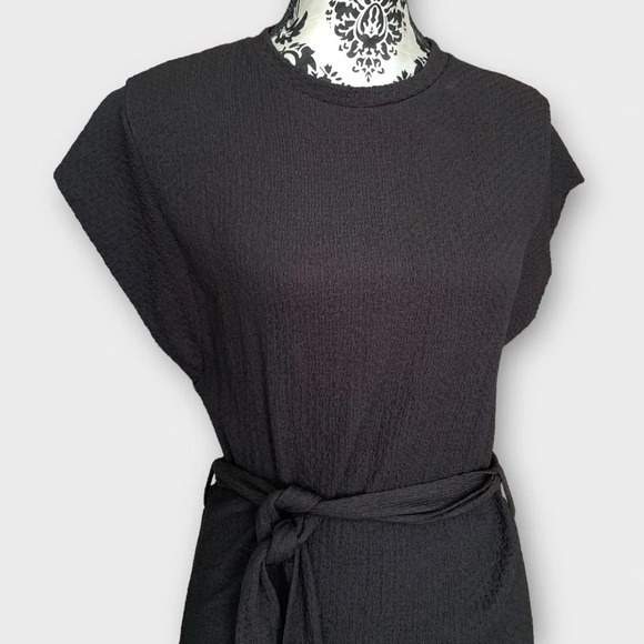 Mango Belted Black Mini Dress - Picture 8 of 10